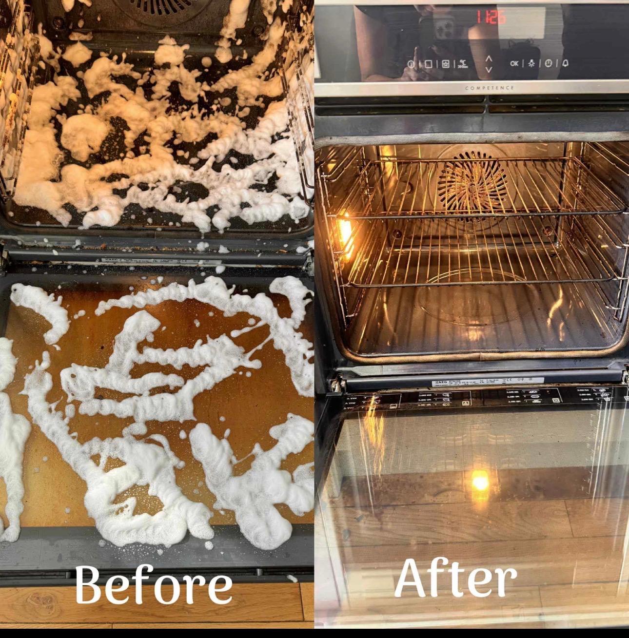 Combined before and after cleaning comparison